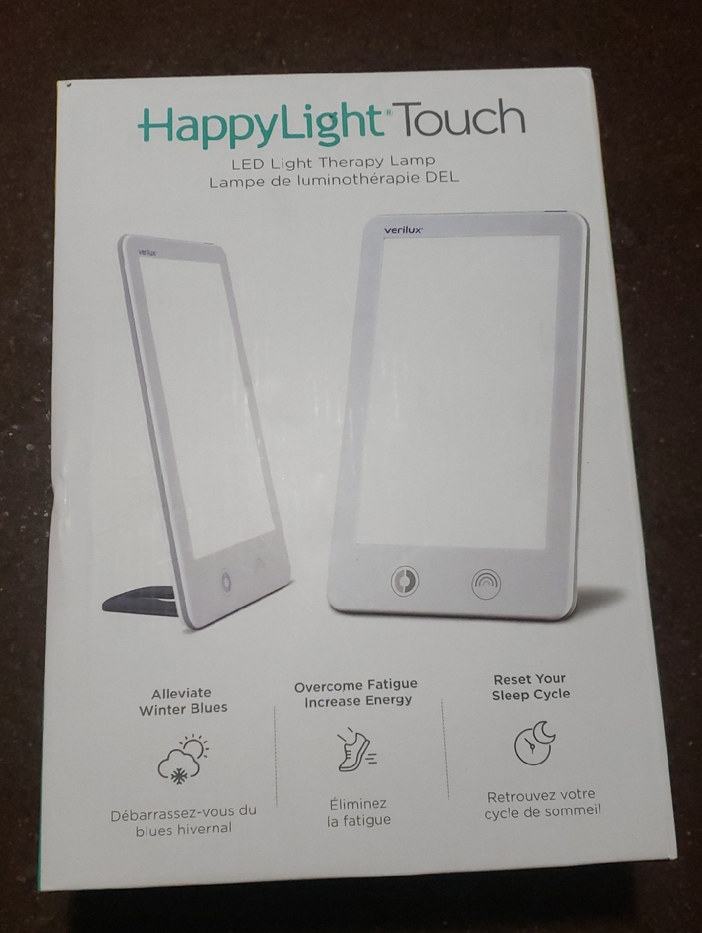 Verilux® HappyLight® Touch - UV-Free LED Therapy Lamp, Bright White Light